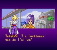 une photo d'Ã©cran de Dragon Ball Z - La Legende Saiyen sur Nintendo Super Nes